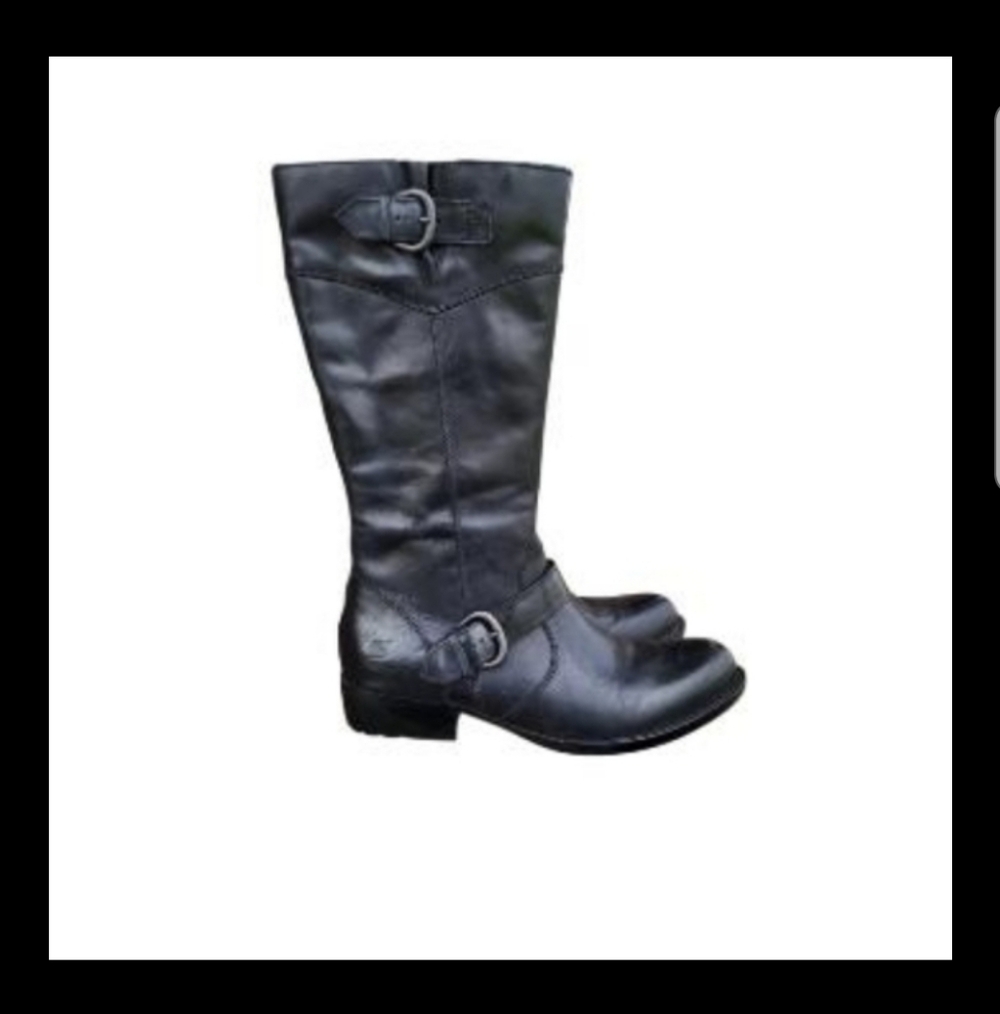 Born Lined Leather Jonsi Black Tall Riding Equestrian Ranch Boot Women 8.5 40